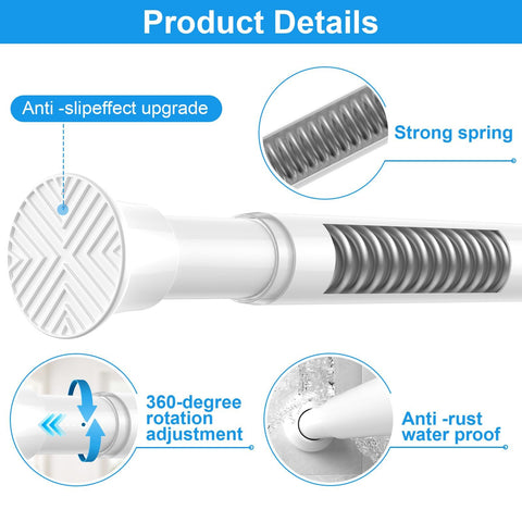LiuReull multi-surface curtain rod fits many spaces.