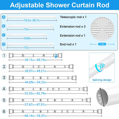 LiuReull rustproof steel curtain rod resists moisture.
