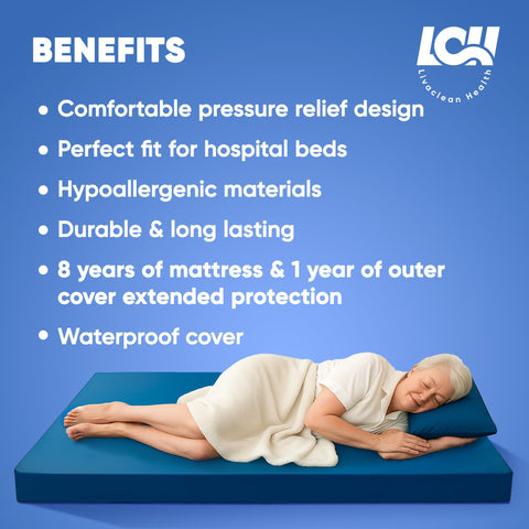 Livaclean Health four-corner straps help keep mattress in place