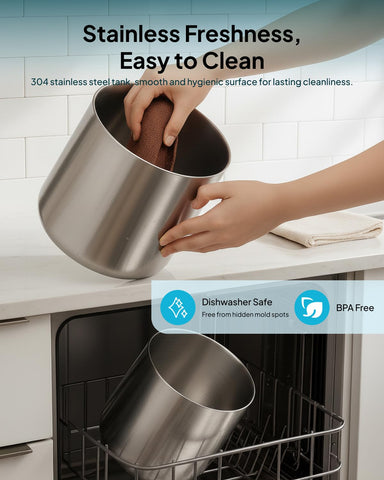 Livatro 7L stainless steel tank for durable, clean mist output.
