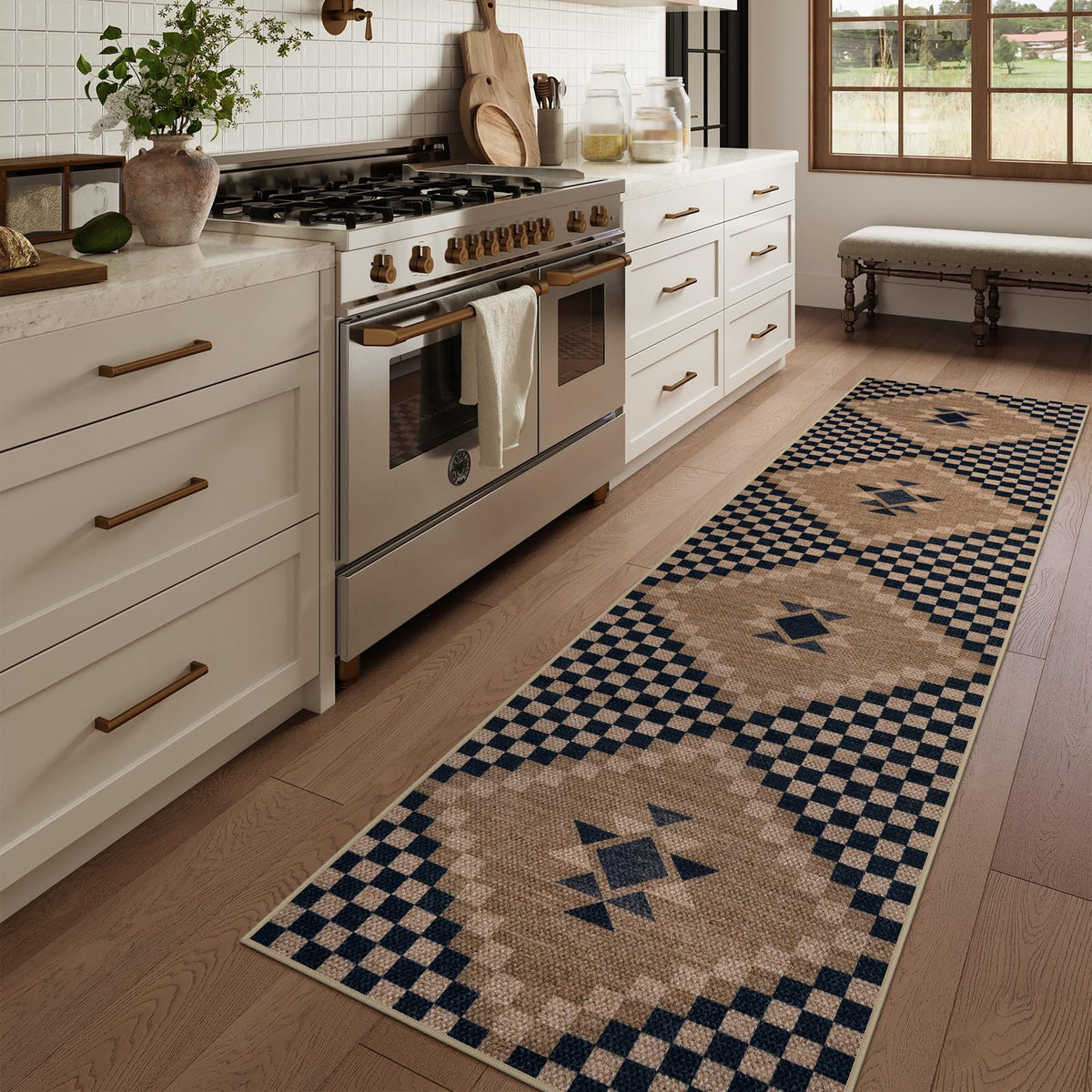 LiveBox Easy Jute Runner in hallway with non-slip backing, ideal for busy corridors.