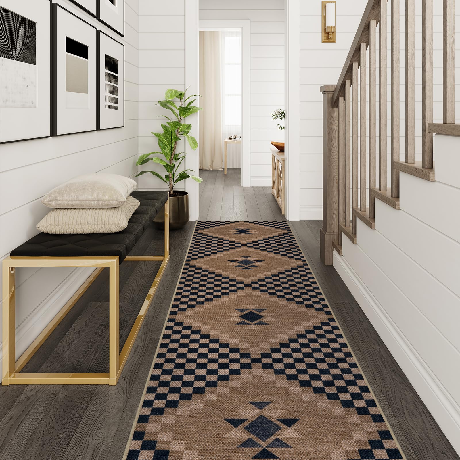 LiveBox Easy Jute Runner in a kitchen area combining farmhouse charm and practicality.