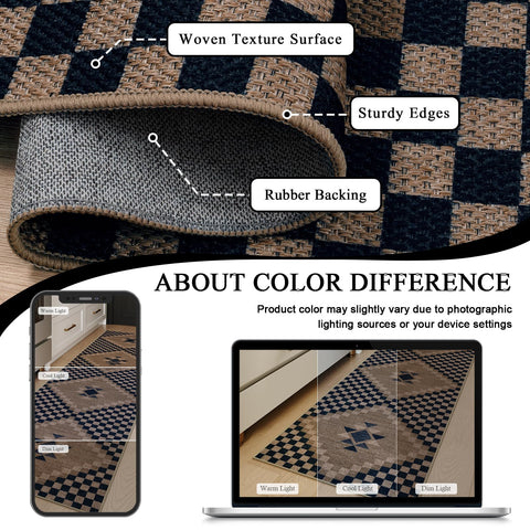 LiveBox Easy Jute Runner highlighting non-slip back for hardwood floors.