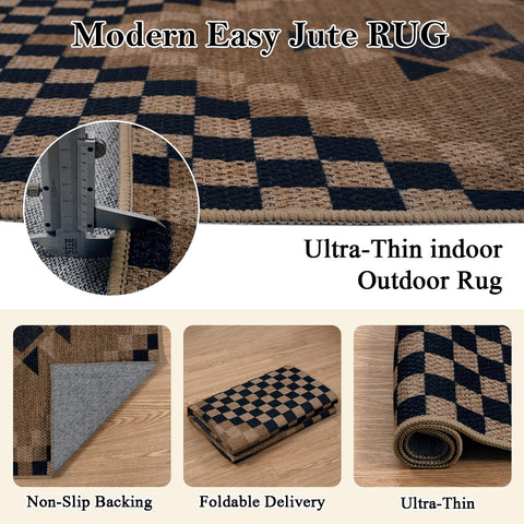 LiveBox Easy Jute Runner laid on hardwood flooring for a sleek look.