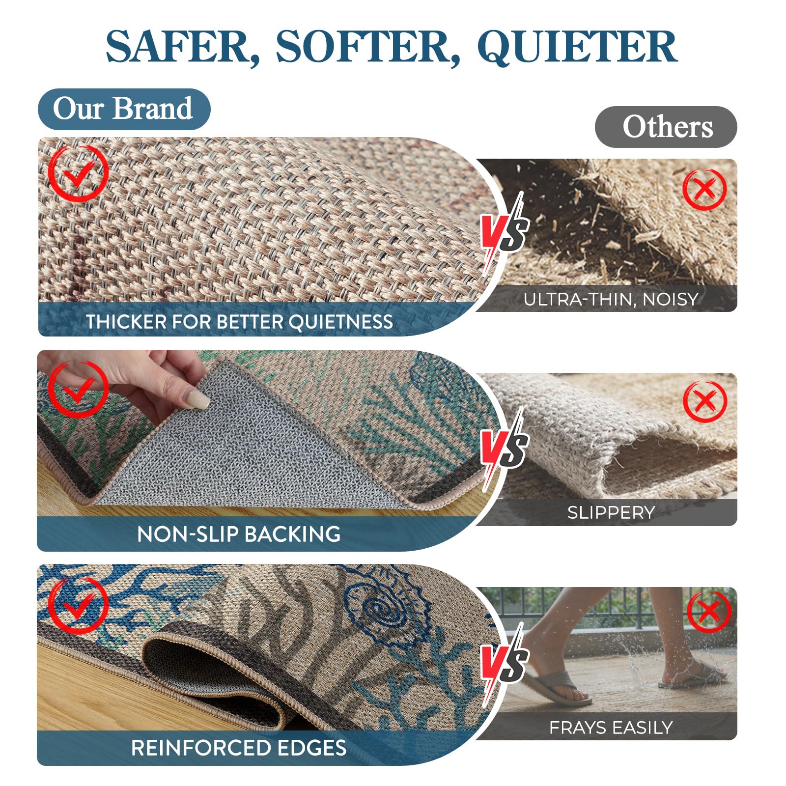LIVEBOX durable low-pile rug resists stains and fading for high-traffic areas