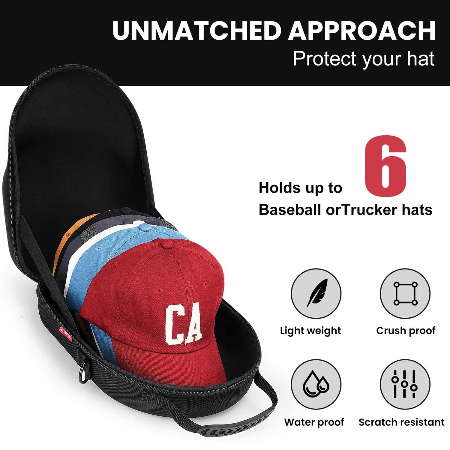 Livelab hat case 1680D Oxford fabric demonstrates durability for daily use.
