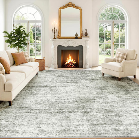 LIVELYGLOW 8x10 washable rug close-up texture for cozy, durable living spaces