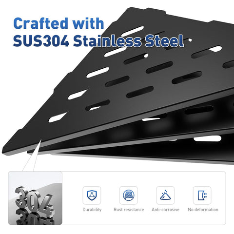 Lives corner shelves 2-pack side-a view with corrosion-resistant stainless surface for durability.