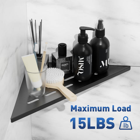 Lives corner shelves 2-pack stainless metal finish for modern bathroom decor.