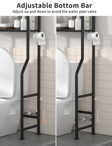 Livilord 3-tier toilet shelf anti-tip keeps items steady on display.