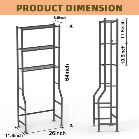 Livilord metal bathroom organizer highlights durable waterproof finish.