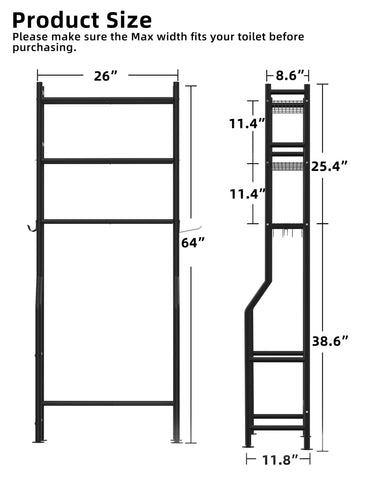 Livilord toilet paper holder shelf keeps essentials within arm's reach.
