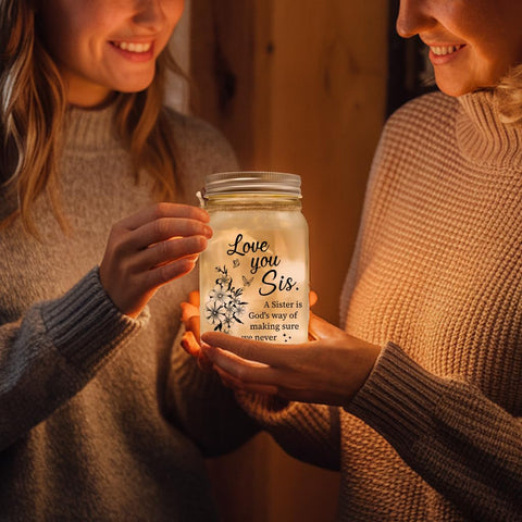 Livinges glass bottle warm star lights inside evoke a comforting glow at night.