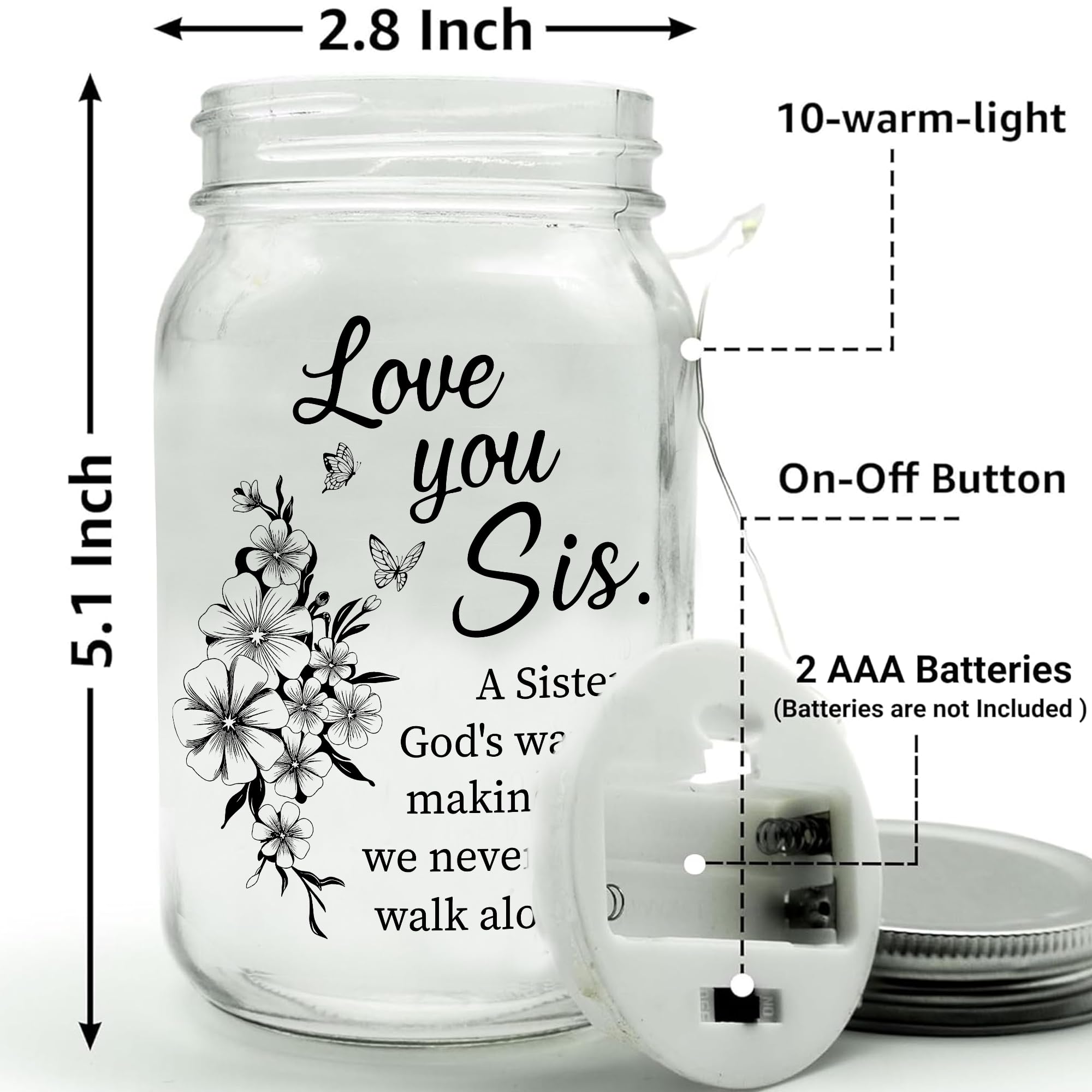 Livinges mason jar lights inside create warm ambient illumination for cozy evenings.