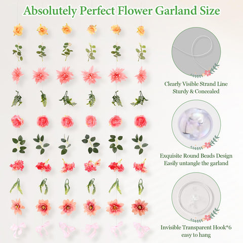 Livole wildflower garland backdrop adds lush greenery for parties and arch decorations.
