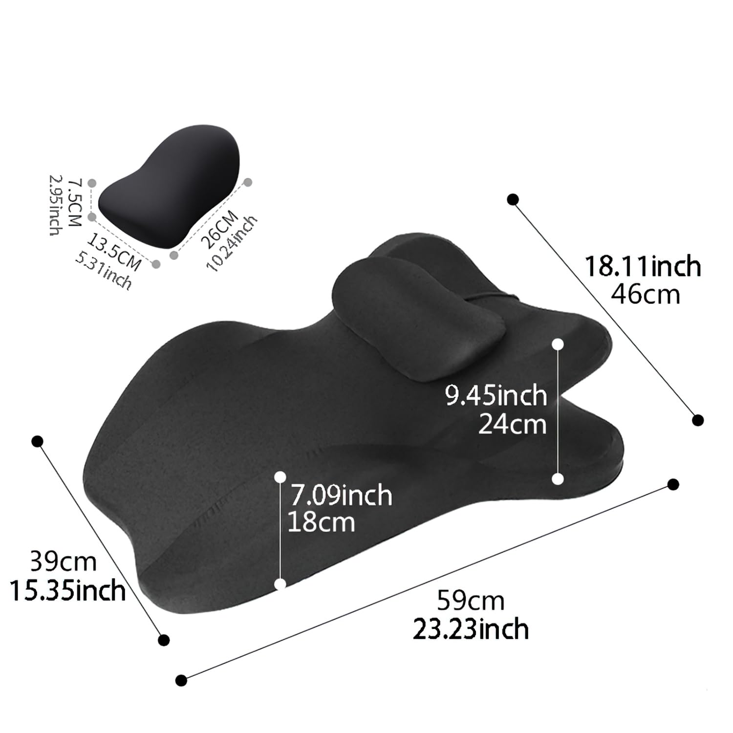 LizhSynergy memory foam wedge for prone lying, reducing neck strain.