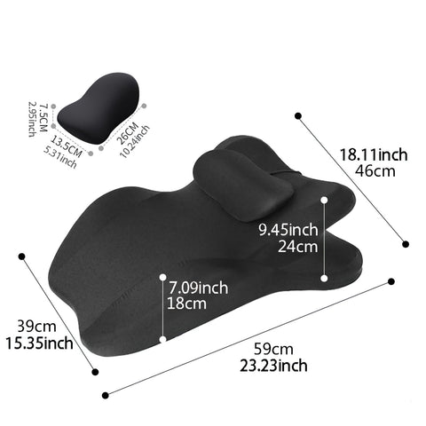 LizhSynergy memory foam wedge for prone lying, reducing neck strain.