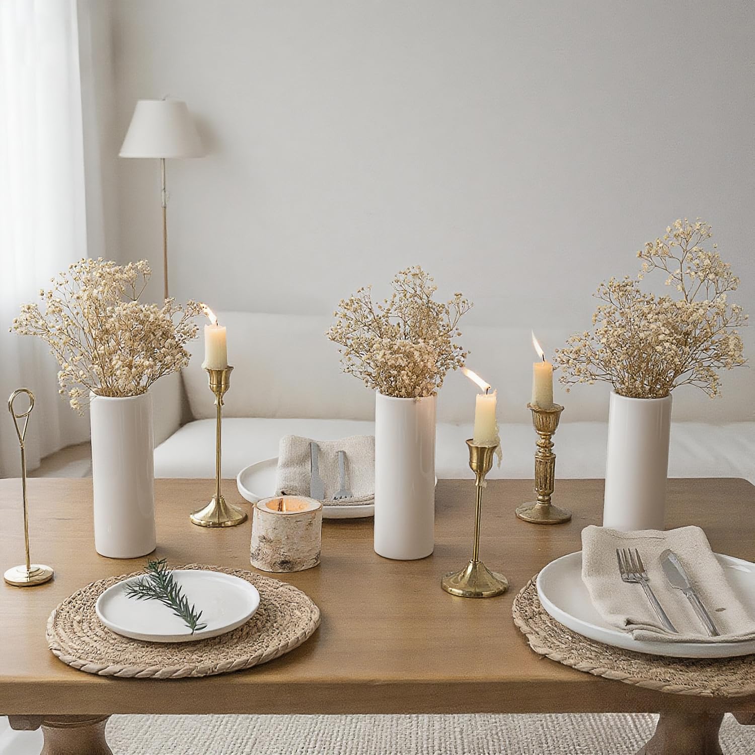 LIZOFER vase mouth 2-2in diameter, perfect for single stems or small bouquets.