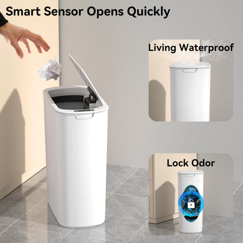 LJIACLEA battery compartment, ready-to-power motion sensor for hands-free use.