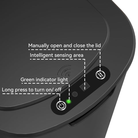 LJIACLEA bathroom trash bin with lid demonstrates odor containment.