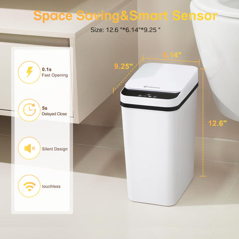 LJIACLEA trash can sensor opening demonstrates touchless convenience.