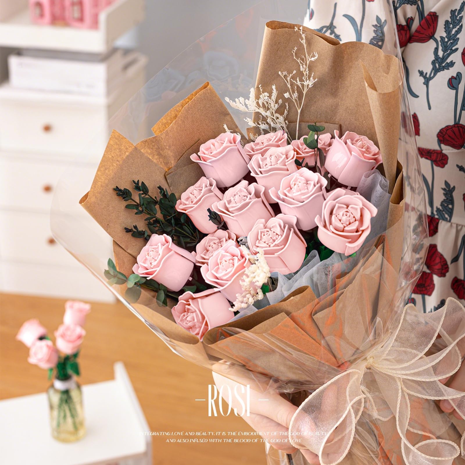 LJYttdm preserved rose display for maintenance-free decor