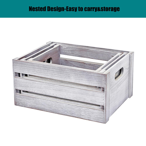 LKMANY storage crates kitchen decor adding rustic charm and storage