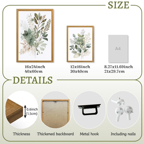 LLEEMPI bedroom wall art enhances calm, fresh ambiance with natural watercolor florals