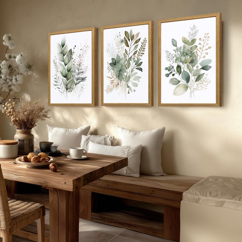 LLEEMPI watercolor botanical detail portrait adds delicate color to any wall