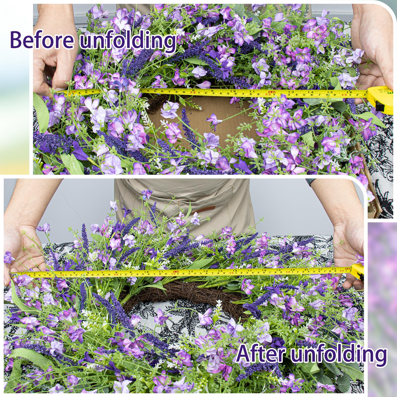 LLZLL Summer wreath suitable for weddings and parties, adds festive ambiance.