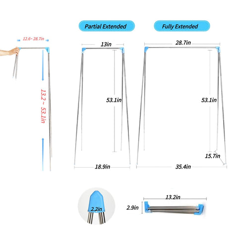 Lmaray lightweight 1.32 lb rack dries clothes quickly while traveling.