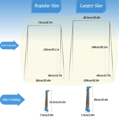 Lmaray portable garment rack full height ready to air-dry clothes.
