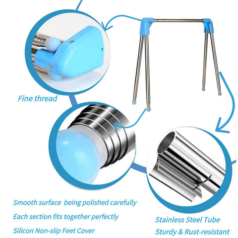 Lmaray portable garment rack stainless steel for durable use.