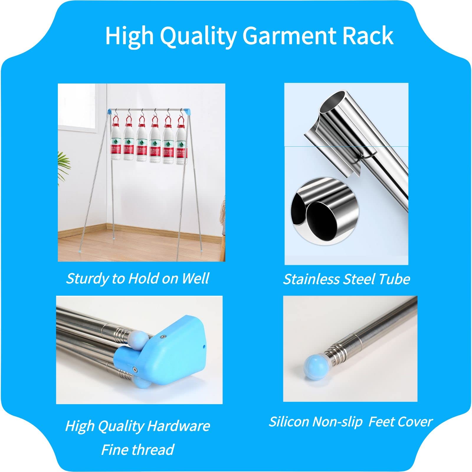 Lmaray compatible with S hooks to hang pots, pans, and small items.