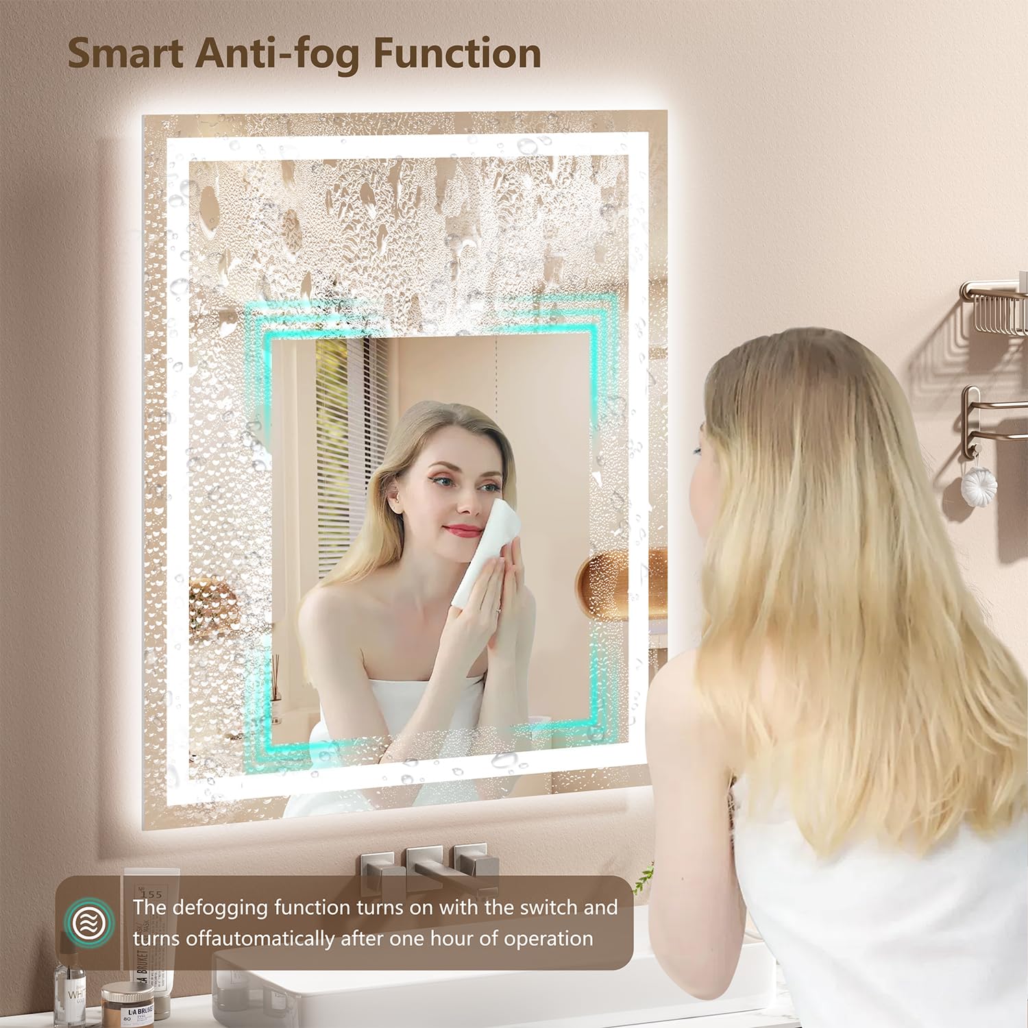 Lmsedf three-color dimmable mirror adapts to tasks and mood