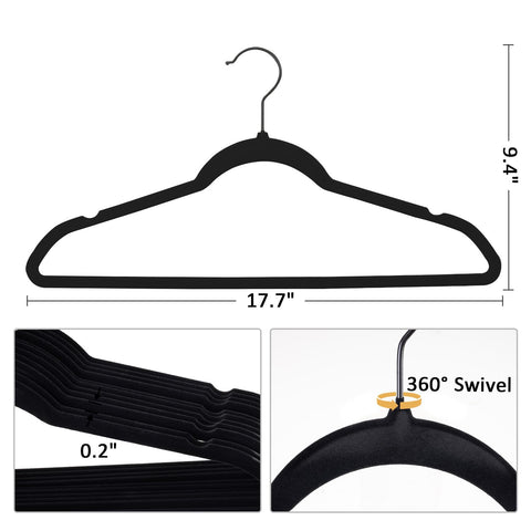 LMTrystFit velvet hanger zero-point-two-inch slim profile saves closet space