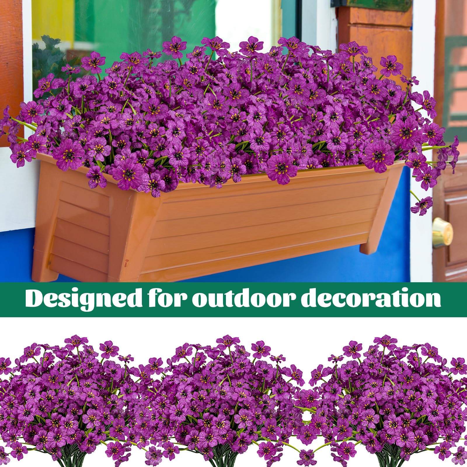 Lnoicy artificial flowers close-up reveals vibrant, long-lasting color.
