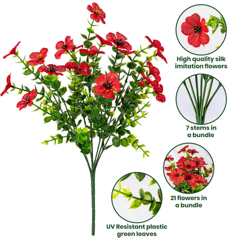 Lnoicy artificial flowers for front porch add vibrant color