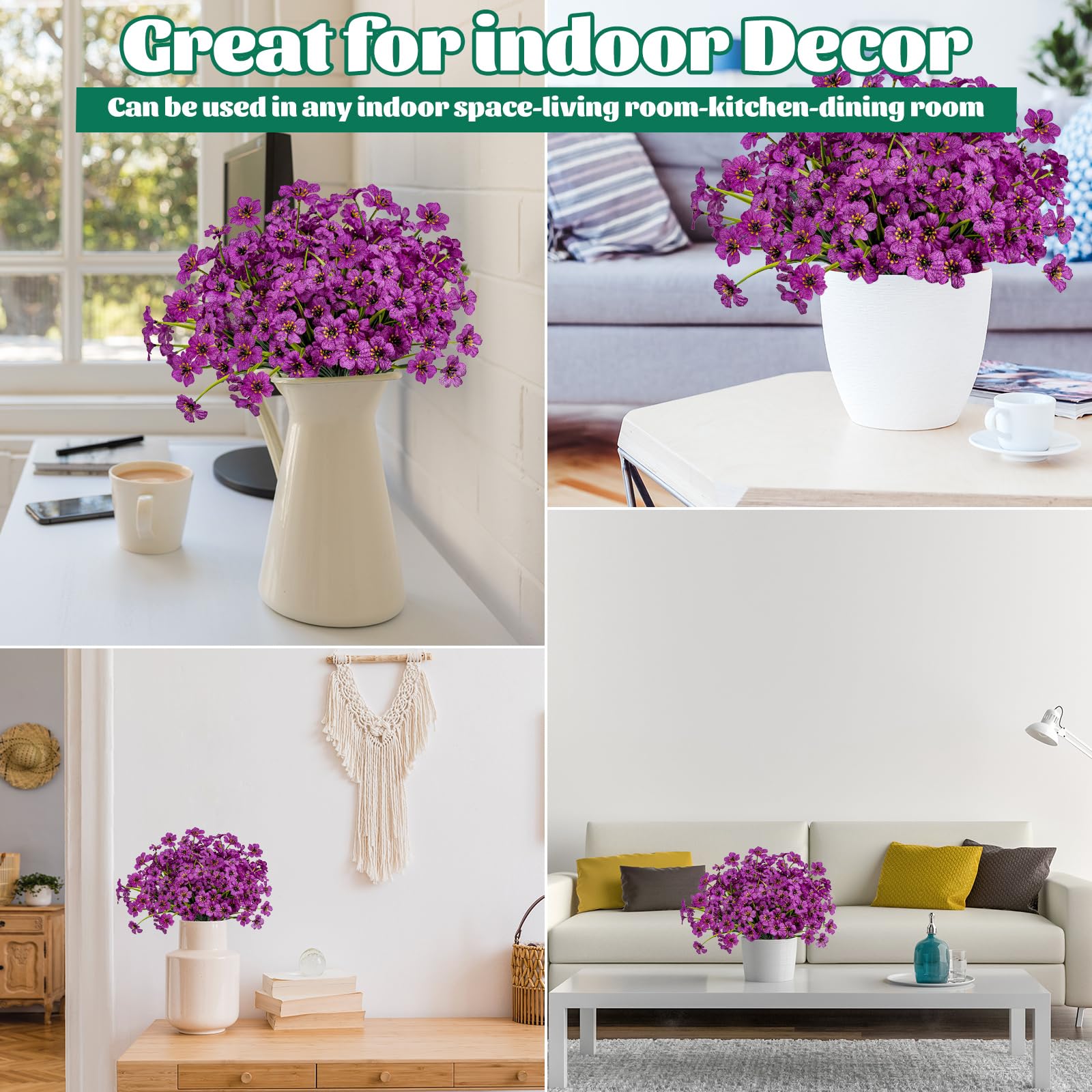 Lnoicy handmade artificial flowers add lifelike charm indoors.