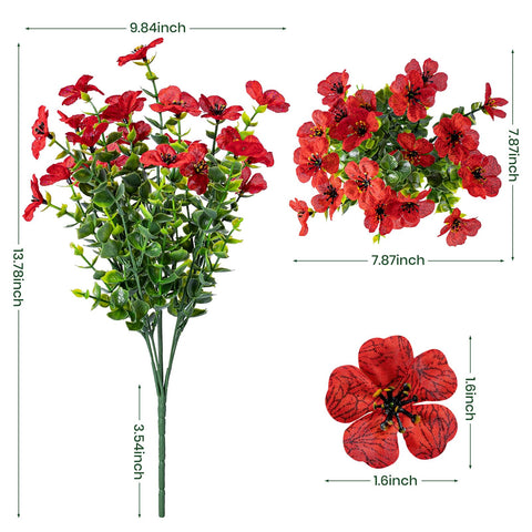 Lnoicy UV-resistant artificial flowers for durable outdoor porch decoration