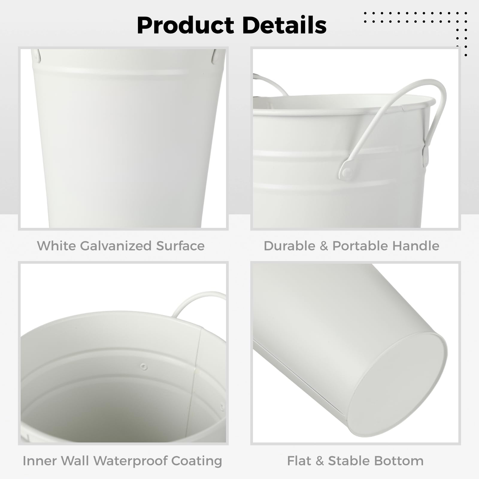 Lnrueg six-pack vases support abundant centerpiece displays.