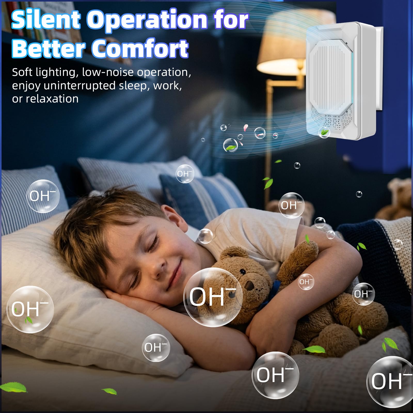 LNYUHAD odor eliminator with negative ion generator keeps rooms smelling fresh and clean.
