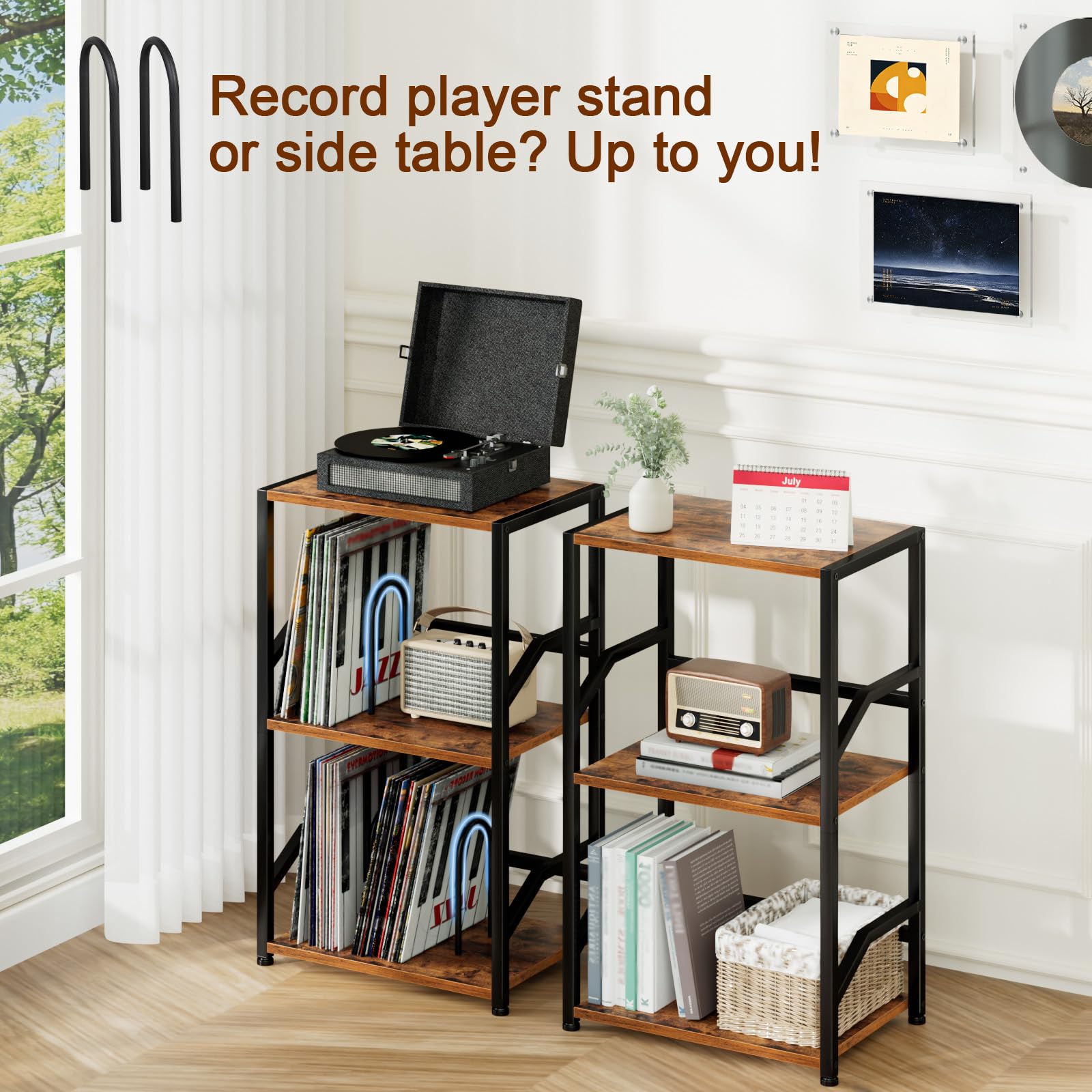 LOAKEKEL 29-inch height side table ideal for coffee, lamps, and decor
