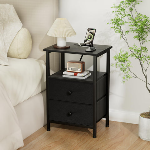 LOAKEKEL compact nightstand small space fits beside bed or sofa
