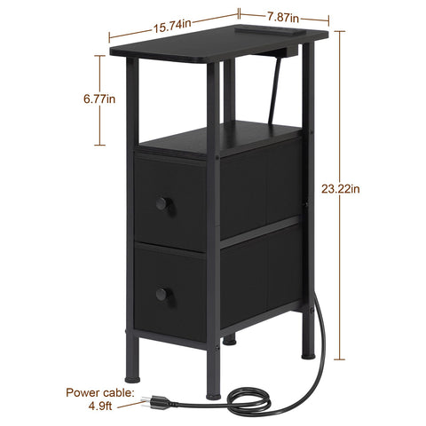 LOAKEKEL narrow end table assembly instruction shows simple setup in minutes.