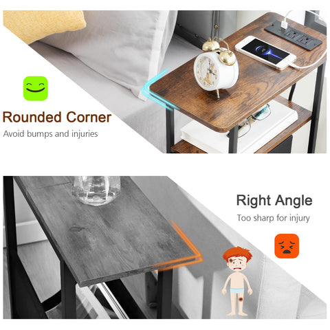 LOAKEKEL End Table in living room demonstrates space saving