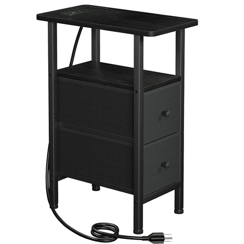 LOAKEKEL narrow end table top surface shows space-saving potential in the living room.