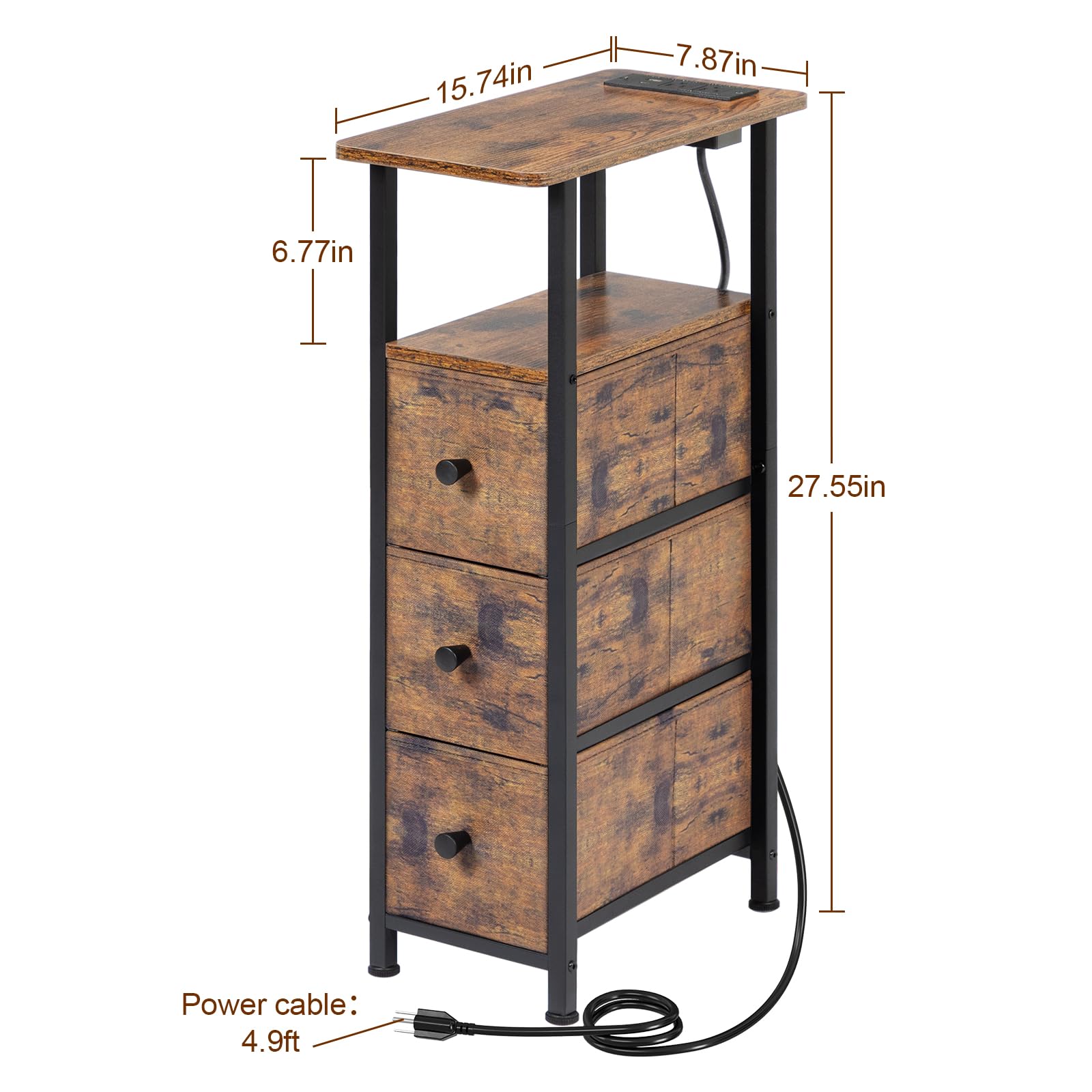 LOAKEKEL wood-top and fabric drawer blend style and function.