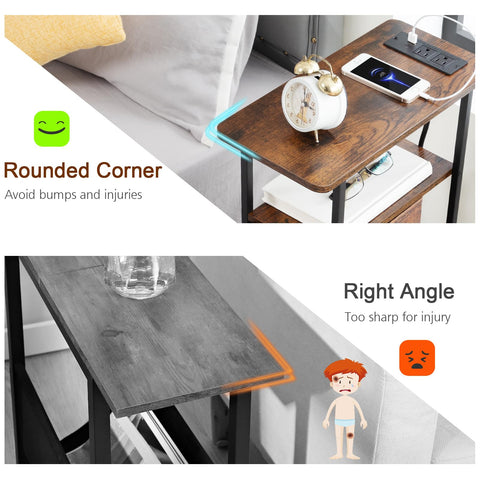 LOAKEKEL Rustic brown finish complements decor beautifully.