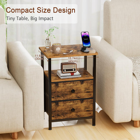 Rustic Brown LOAKEKEL finish adds warmth to modern decor.